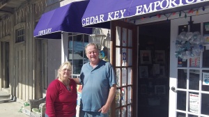 Kathy of the CK Emporium and Peter, President of the Arts Center