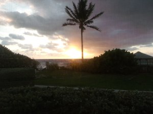 And this shot of the sunrise from our room ....